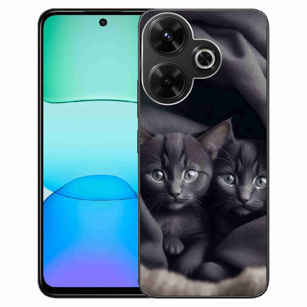 Gél borítás mmCase a Xiaomi Redmi 13 4G/Poco M6 4G - cat duo számára