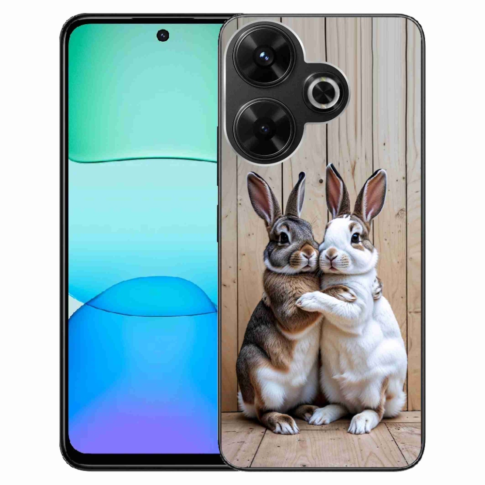 Gél borítás mmCase a Xiaomi Redmi 13 4G/ Poco M6 4G számára - nyúl pár