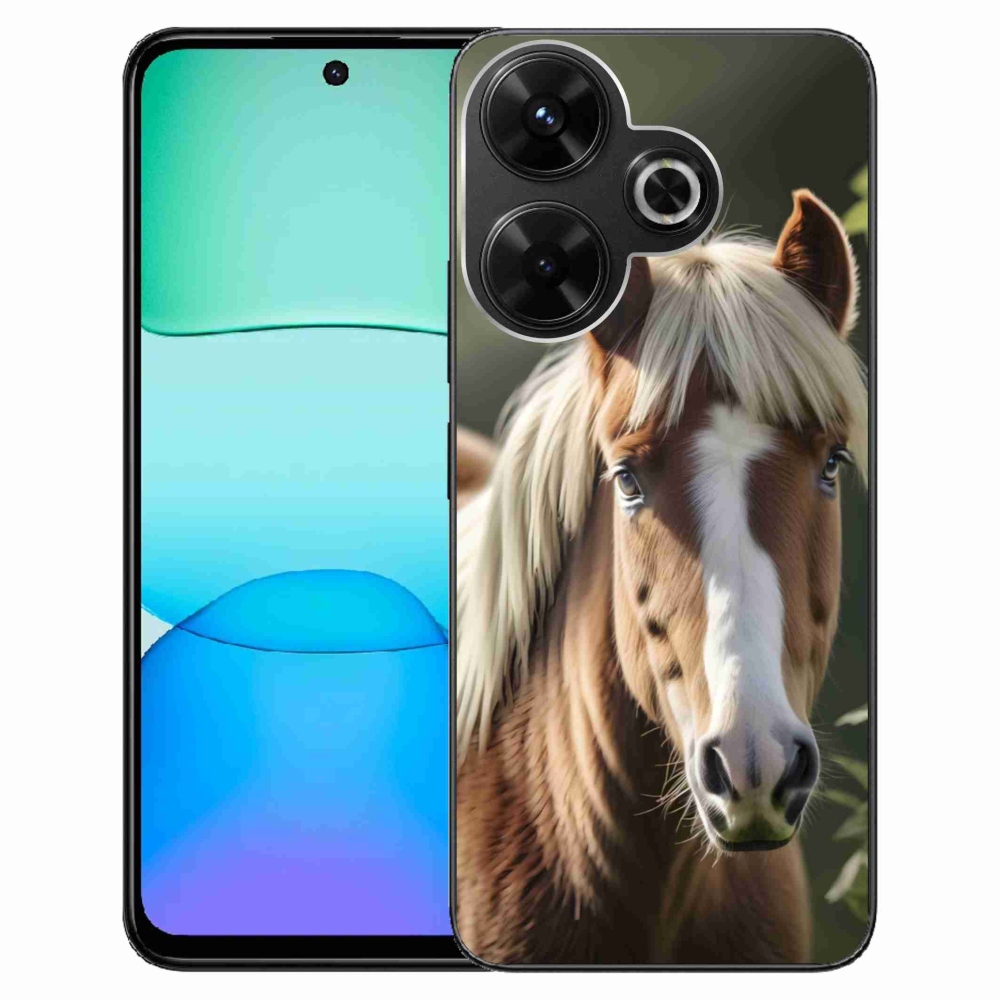 Gél borítás mmCase a Xiaomi Redmi 13 4G / Poco M6 4G számára - ló könnyű sörénnyel