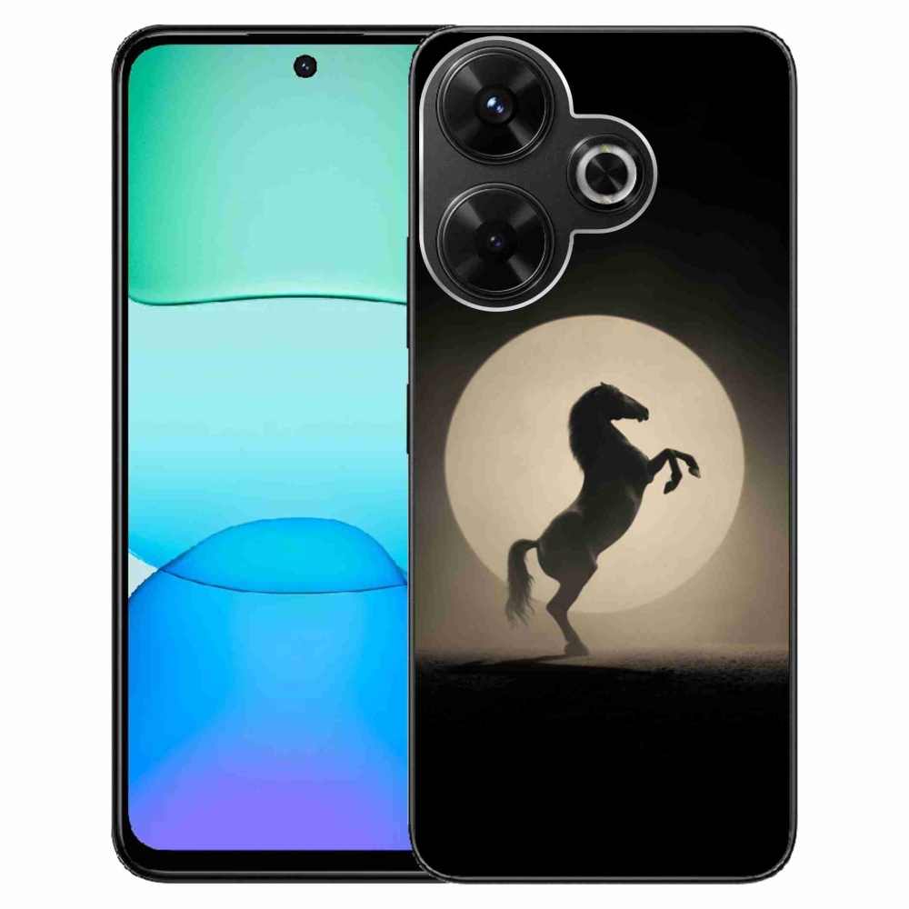 Gél borítás mmCase a Xiaomi Redmi 13 4G/Poco M6 4G számára - ló sziluettben