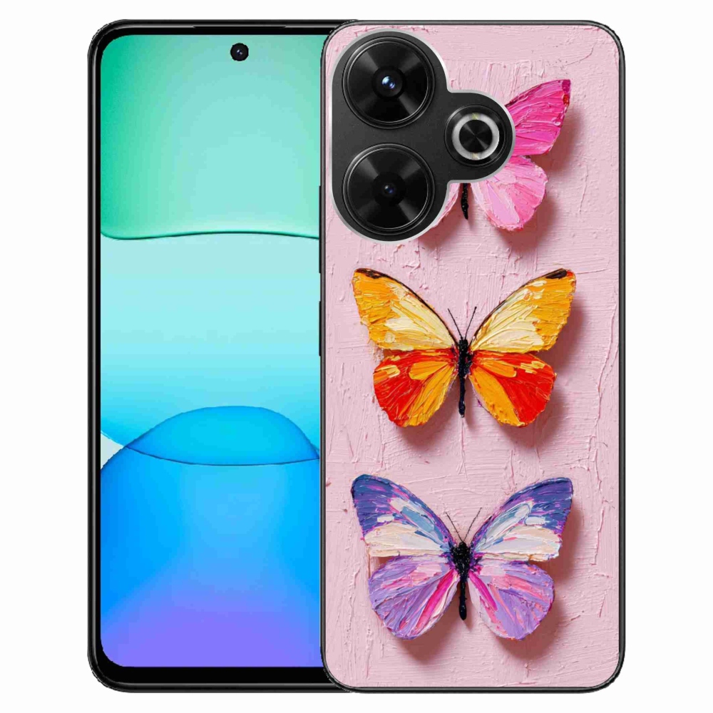 Gél borítás mmCase a Xiaomi Redmi 13 4G/Poco M6 4G - pillangó trióhoz