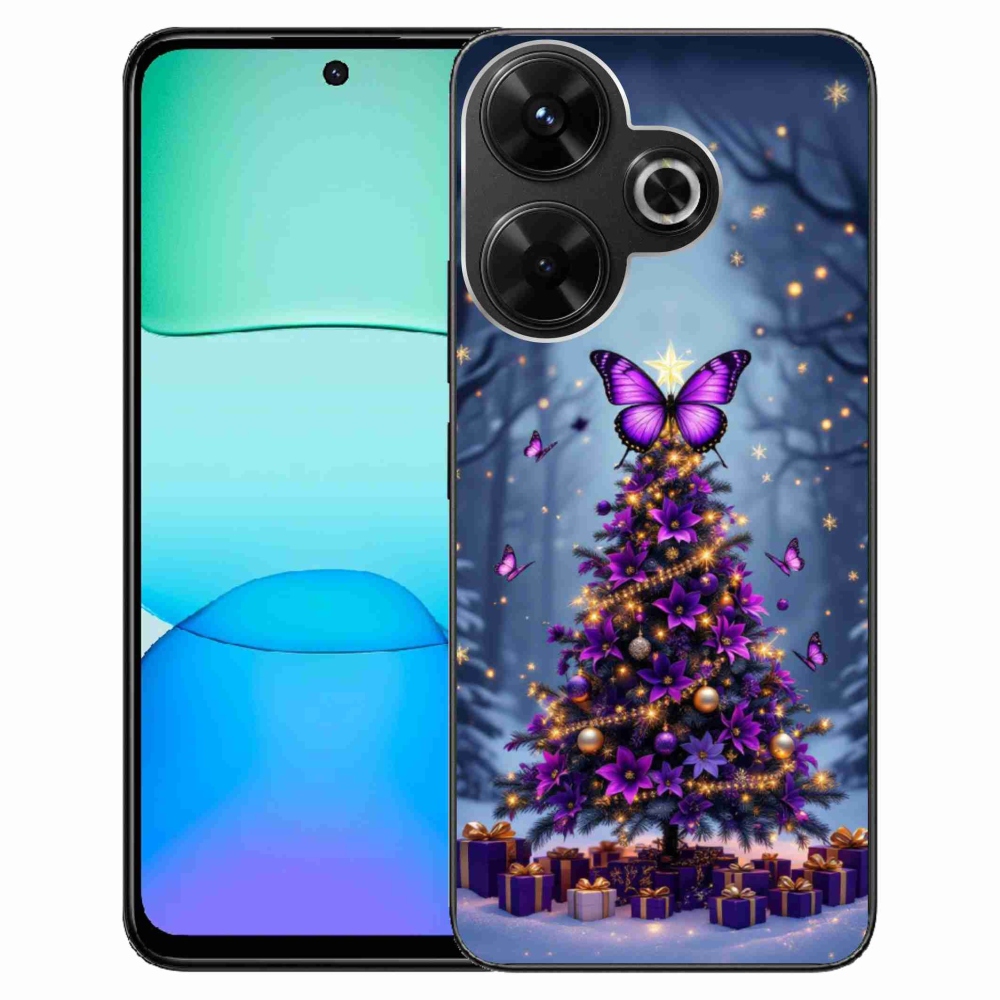 Gél borítás mmCase a Xiaomi Redmi 13 4G / Poco M6 4G - pillangó karácsonyfa