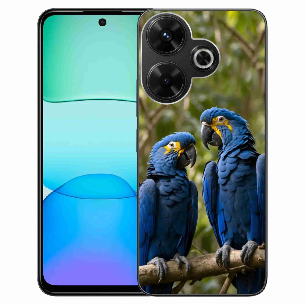 Gél borítás mmCase a Xiaomi Redmi 13 4G / Poco M6 4G - papagáj duóhoz