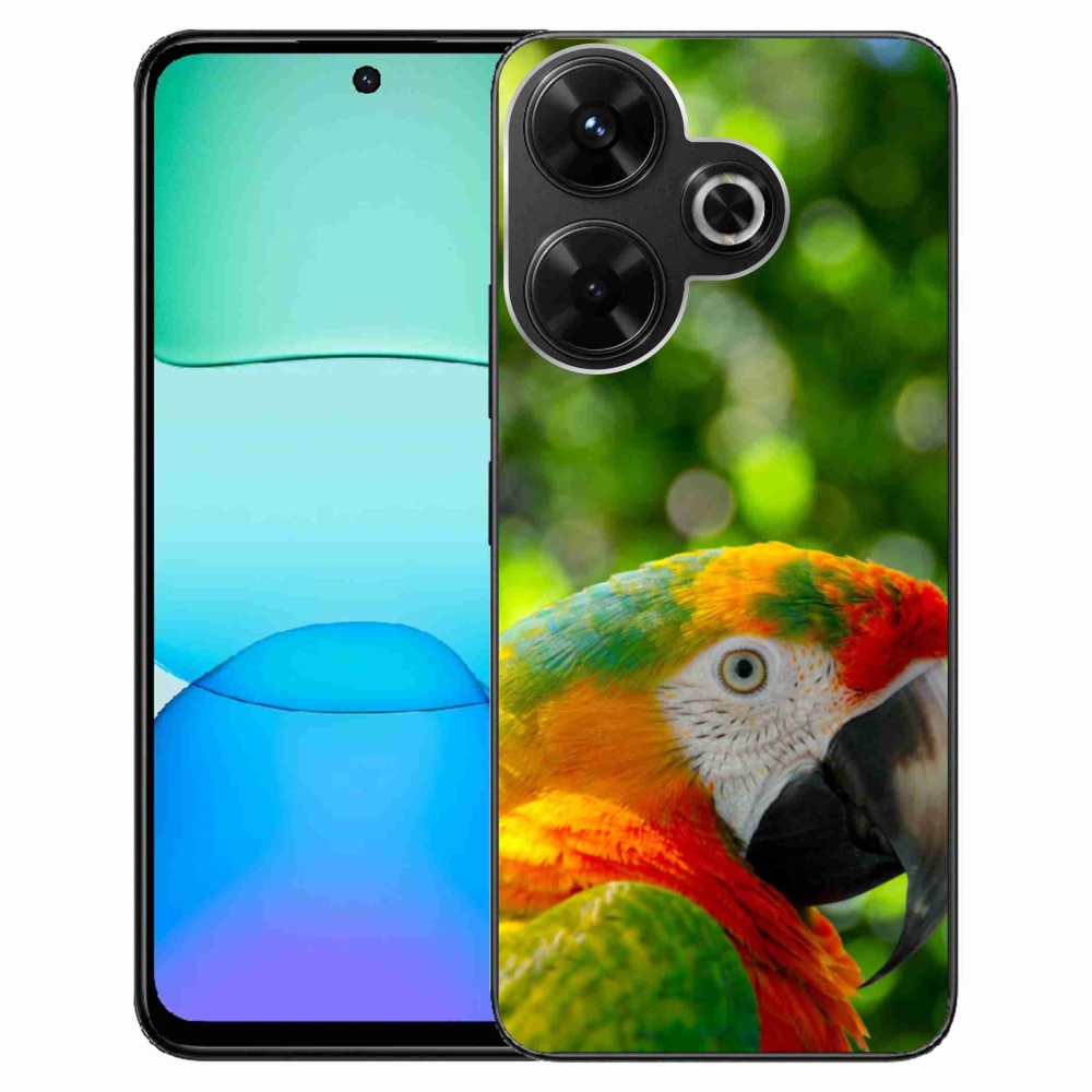 Gél borítás mmCase a Xiaomi Redmi 13 4G/Poco M6 4G - papagáj ara 3 számára