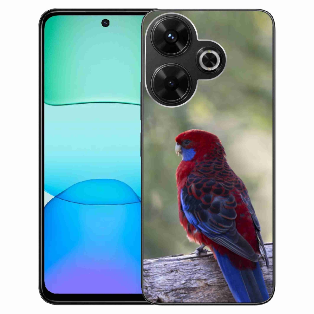 Gél borítás mmCase a Xiaomi Redmi 13 4G/Poco M6 4G - papagáj rózsa