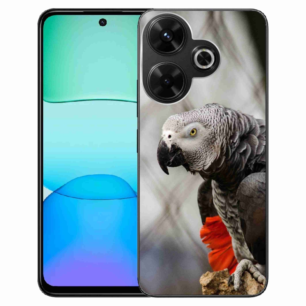 Gél borítás mmCase a Xiaomi Redmi 13 4G / Poco M6 4G - papagáj jacco 3 számára