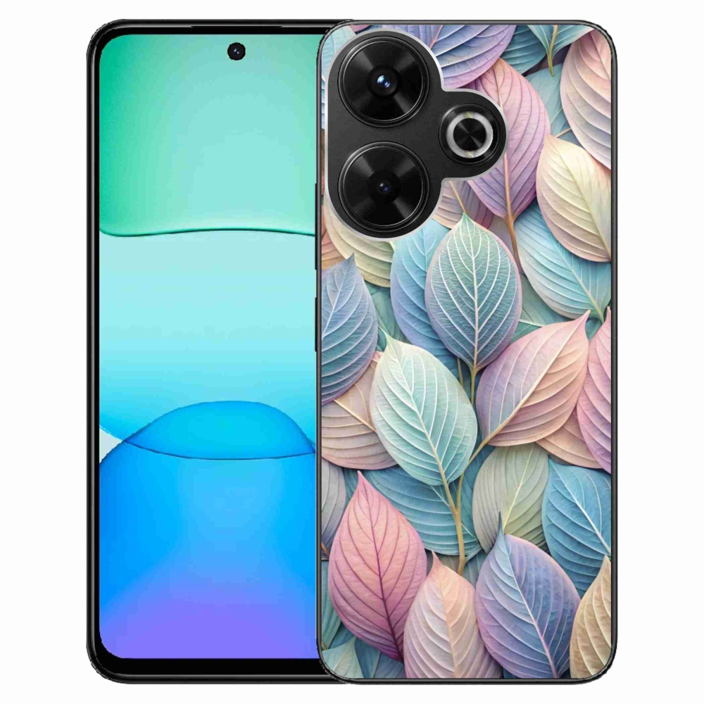 Gél borítás mmCase a Xiaomi Redmi 13 4G/Poco M6 4G számára - pasztell levelek