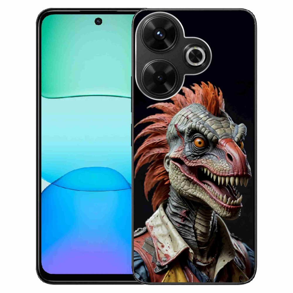 Gél borítás mmCase a Xiaomi Redmi 13 4G / Poco M6 4G - punk dinoszauruszhoz