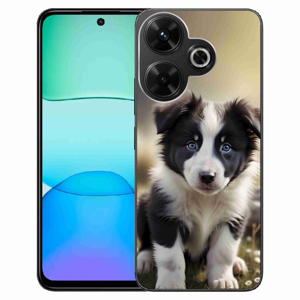 Gél borítás mmCase a Xiaomi Redmi 13 4G/ Poco M6 4G számára - aranyos border collie