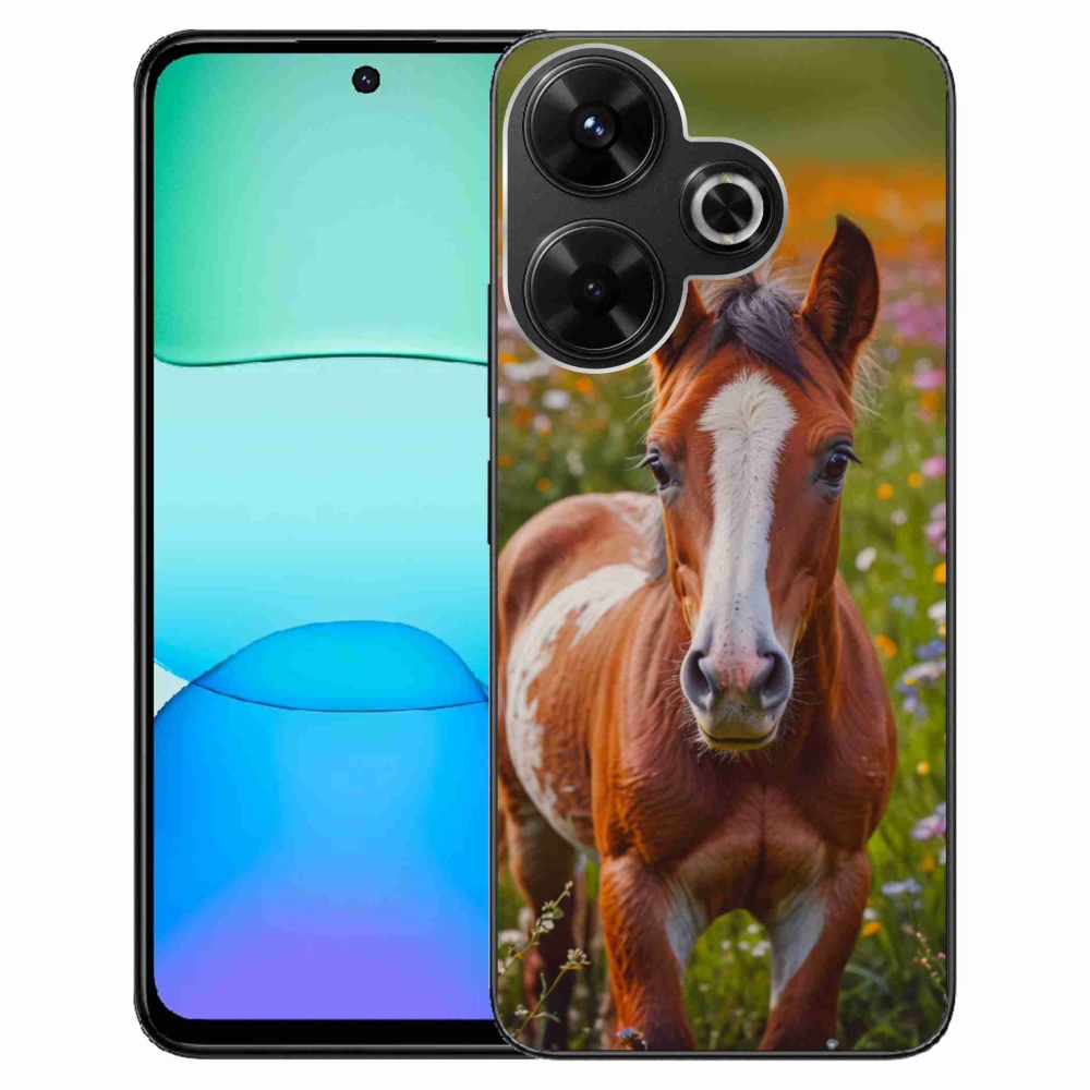 Gél borítás mmCase a Xiaomi Redmi 13 4G / Poco M6 4G számára - aranyos csikócska