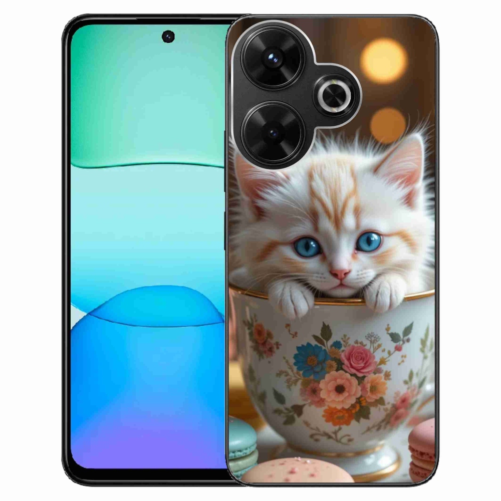 Gél borítás mmCase a Xiaomi Redmi 13 4G/Poco M6 4G - aranyos cica 6