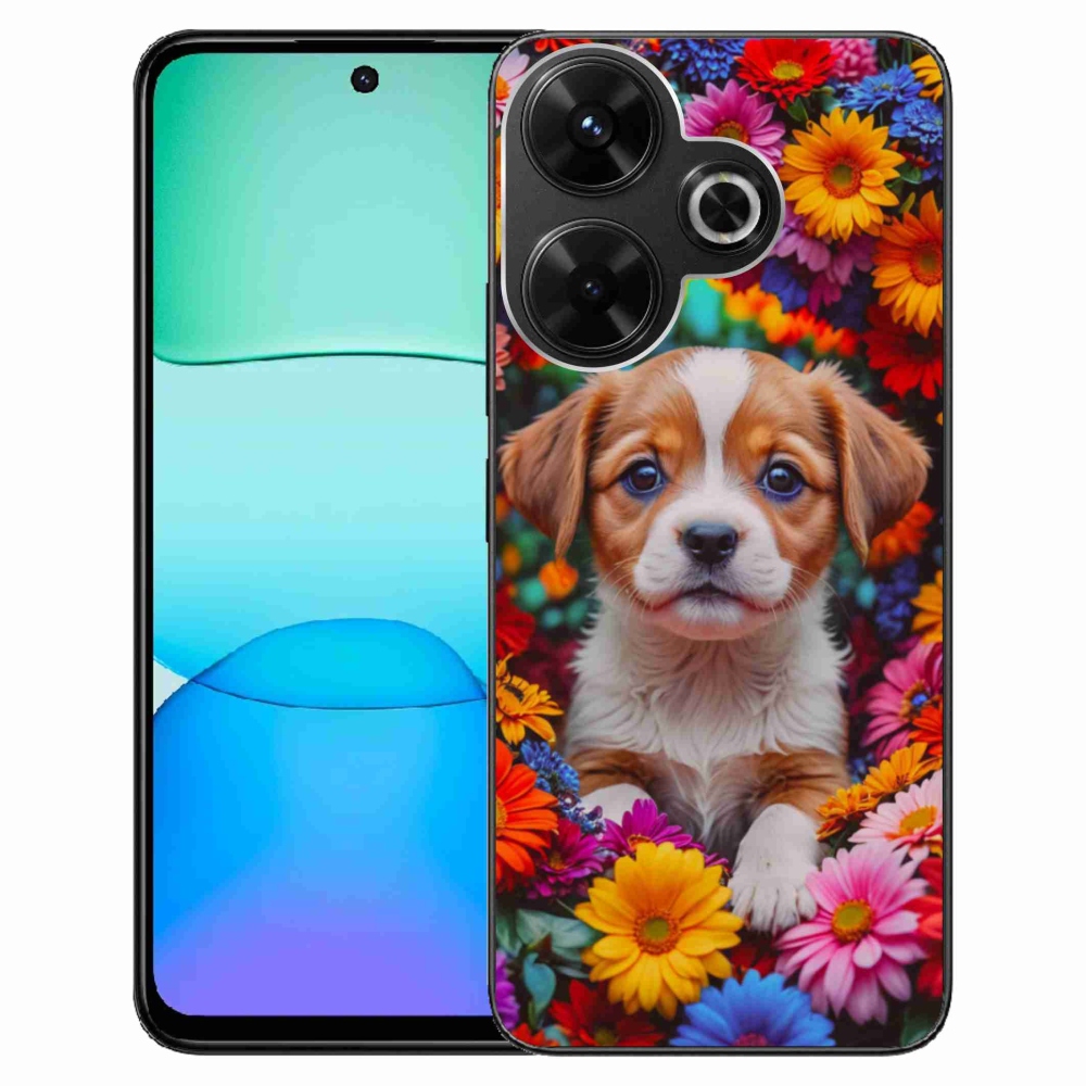 Gél borítás mmCase a Xiaomi Redmi 13 4G/Poco M6 4G számára - aranyos kiskutya