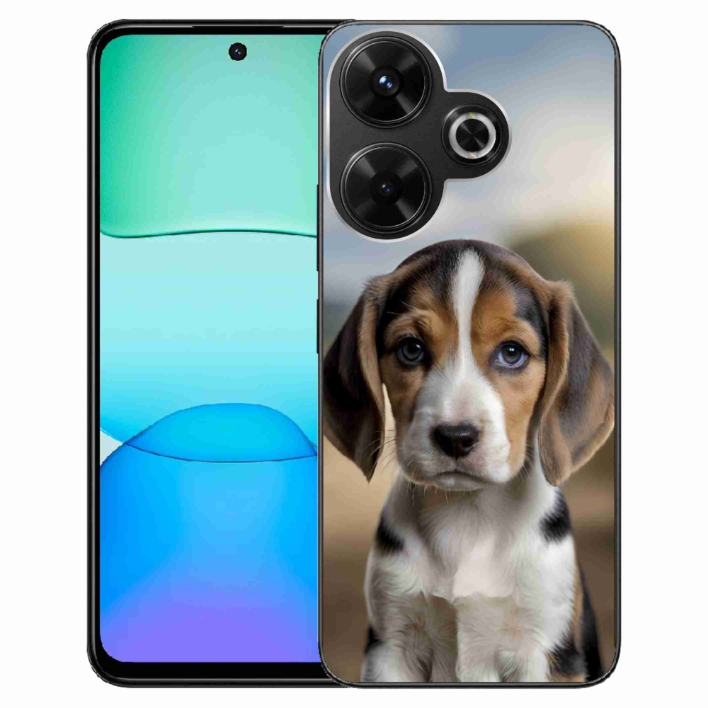 Gél borítás mmCase a Xiaomi Redmi 13 4G / Poco M6 4G számára - aranyos beagle