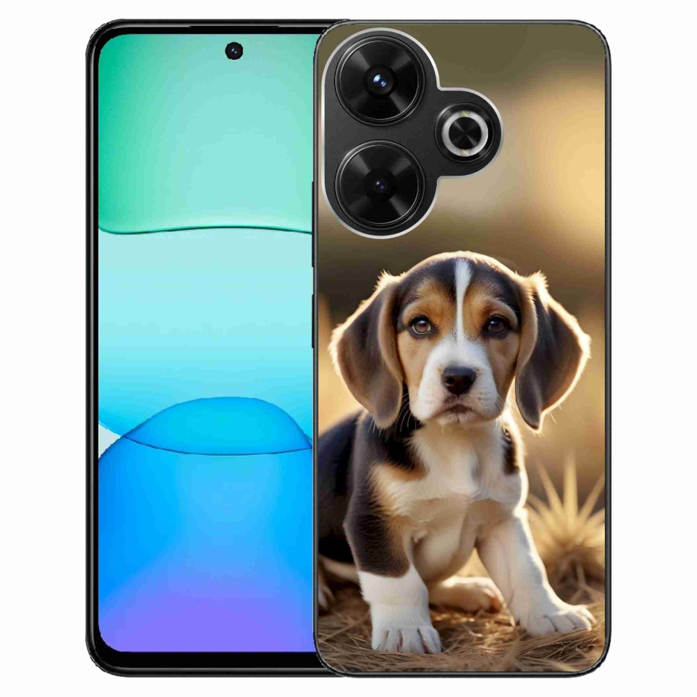 Gél borítás mmCase a Xiaomi Redmi 13 4G / Poco M6 4G számára - aranyos beagle