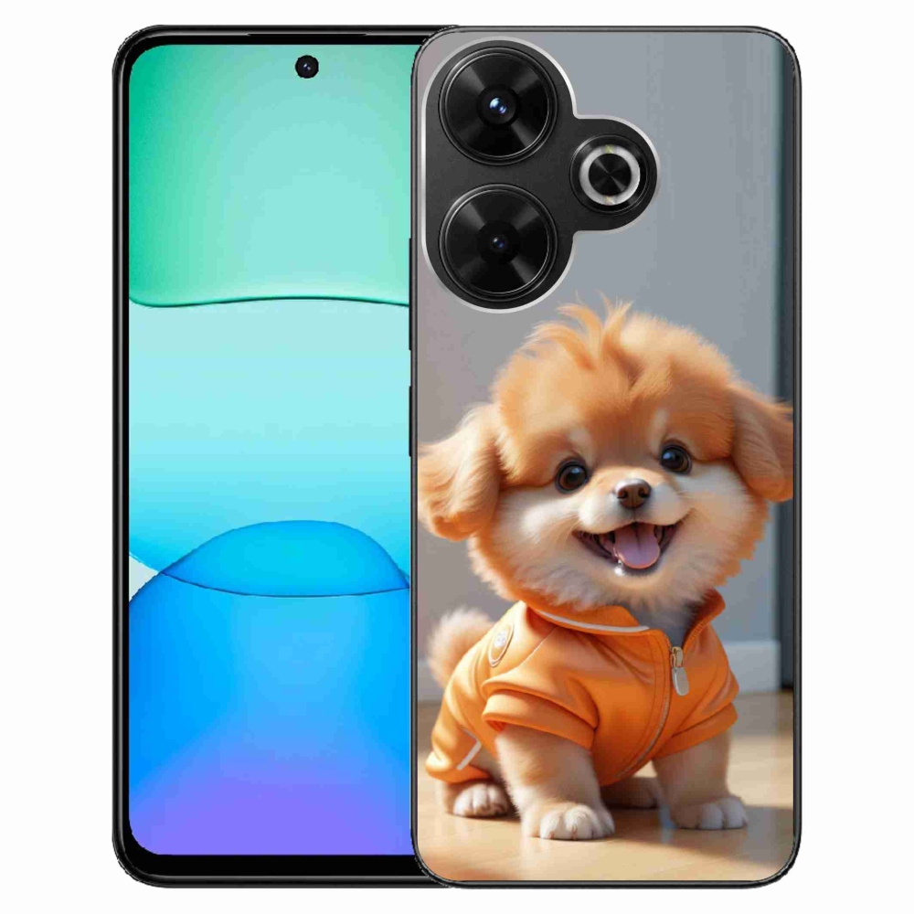 Gél borítás mmCase a Xiaomi Redmi 13 4G / Poco M6 4G számára - aranyos pomerániai pulóverben