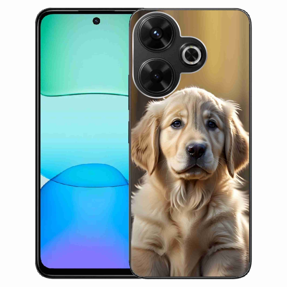 Gél borítás mmCase a Xiaomi Redmi 13 4G / Poco M6 4G - aranyos arany retrieverhez
