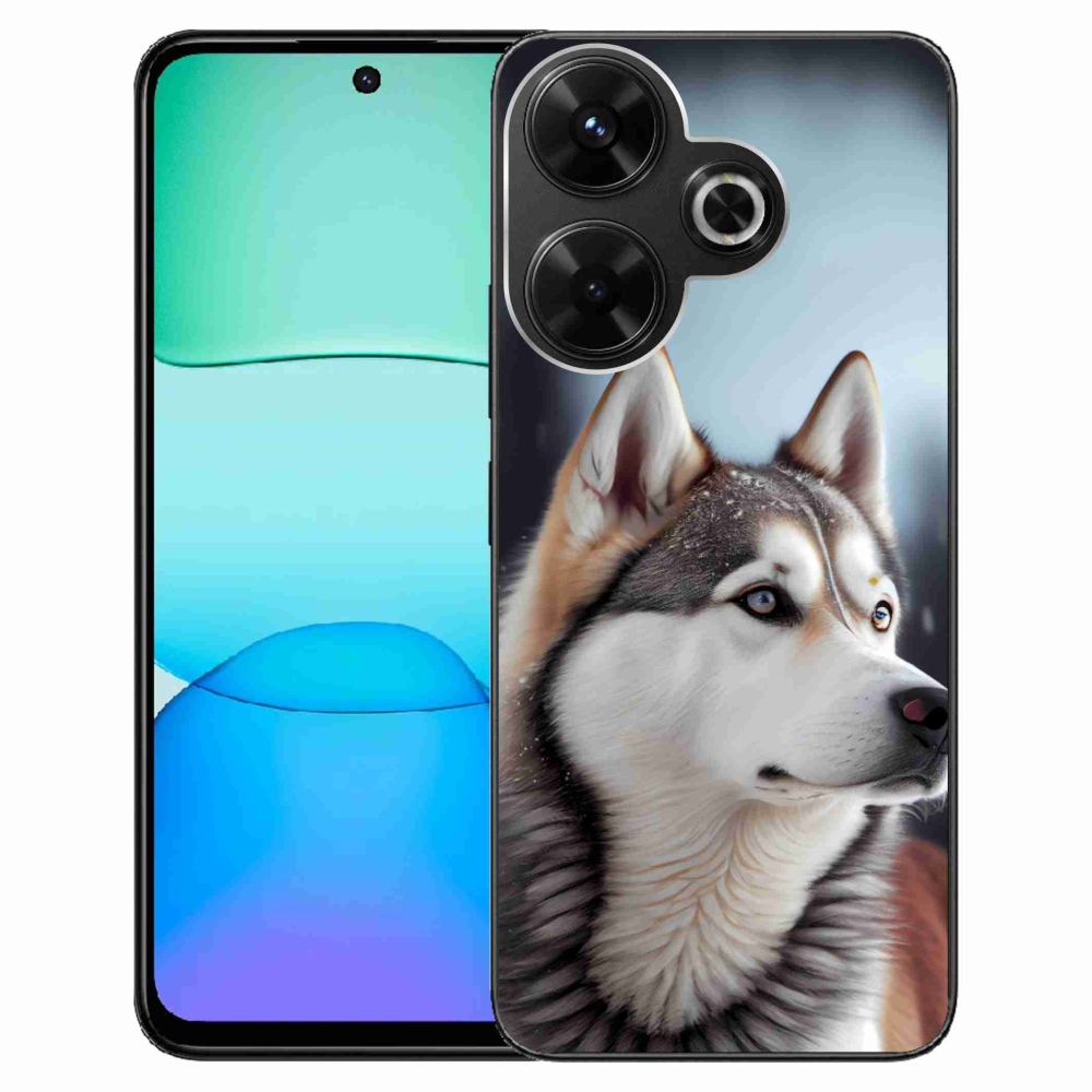 Gél borítás mmCase a Xiaomi Redmi 13 4G / Poco M6 4G - Szibériai husky számára