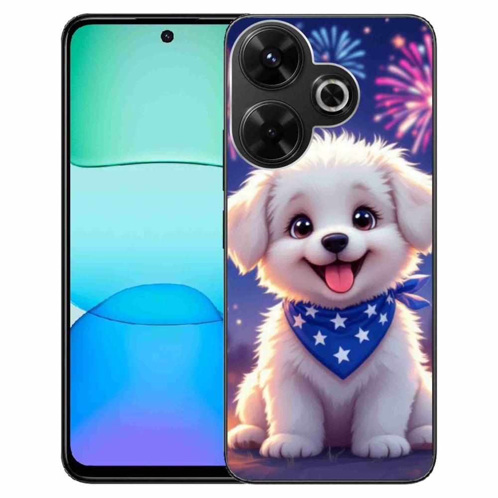 Gél borítás mmCase a Xiaomi Redmi 13 4G/Poco M6 4G - ünnepi kölyökkutyakölyökhöz