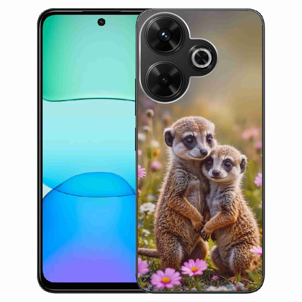 Gél borító mmCase a Xiaomi Redmi 13 4G / Poco M6 4G - szurikátás duóhoz