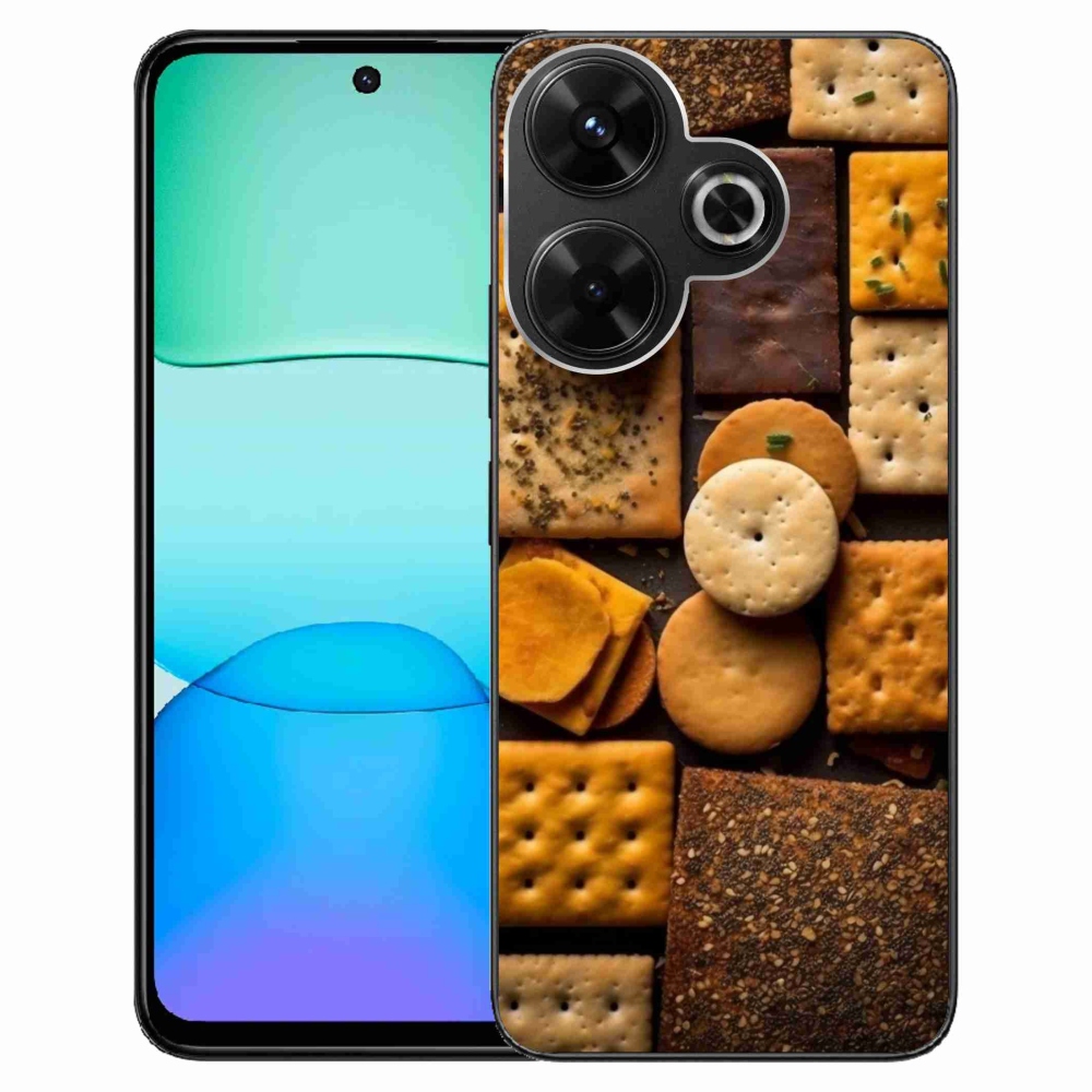 Gél borítás mmCase a Xiaomi Redmi 13 4G/Poco M6 4G - kekszek számára