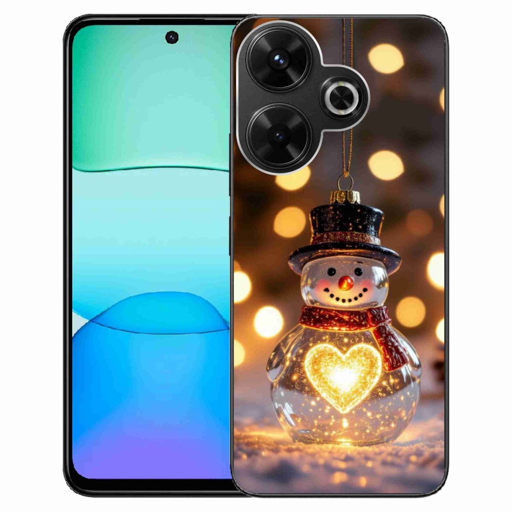 Gél borítás mmCase a Xiaomi Redmi 13 4G / Poco M6 4G - karácsonyi hóemberhez