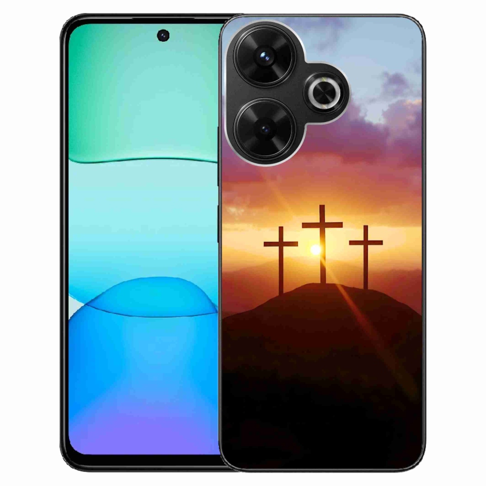 Gél borítás mmCase a Xiaomi Redmi 13 4G/Poco M6 4G számára - három kereszt