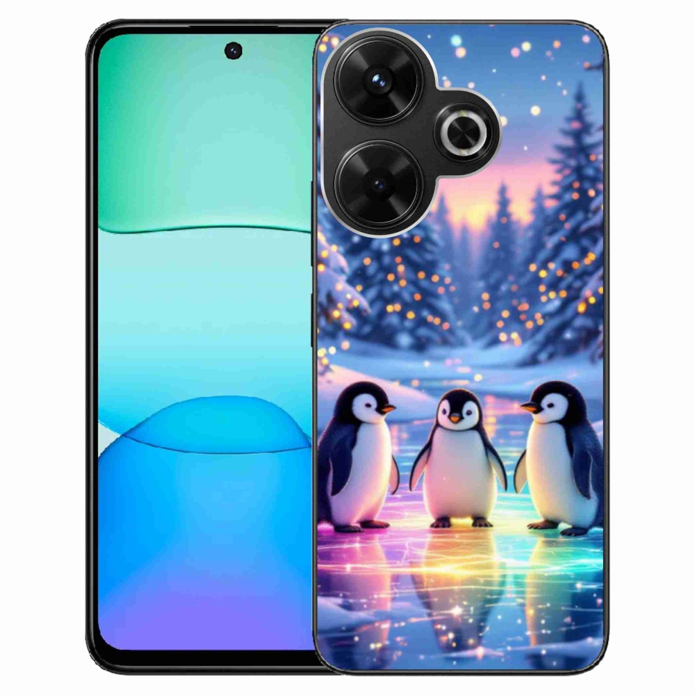 Gél borítás mmCase a Xiaomi Redmi 13 4G/Poco M6 4G - pingvinekhez