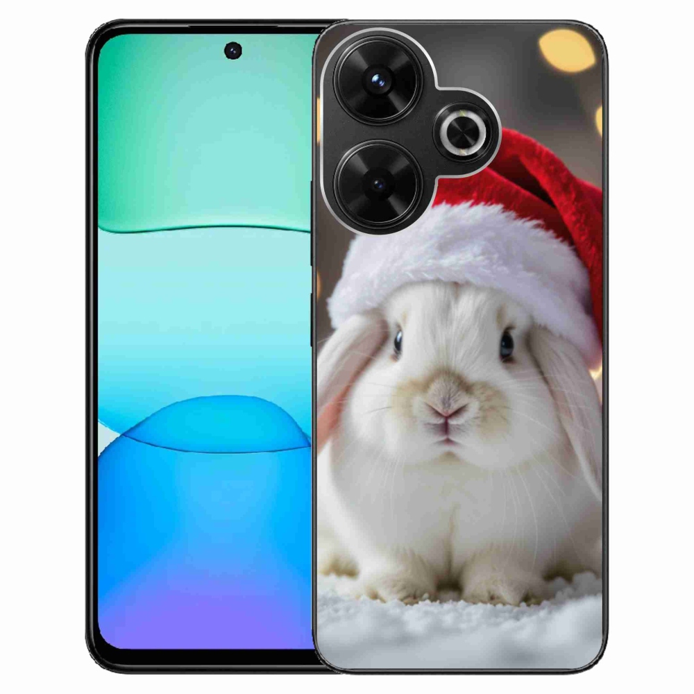 Gél borítás mmCase a Xiaomi Redmi 13 4G/Poco M6 4G - karácsonyi nyúlhoz