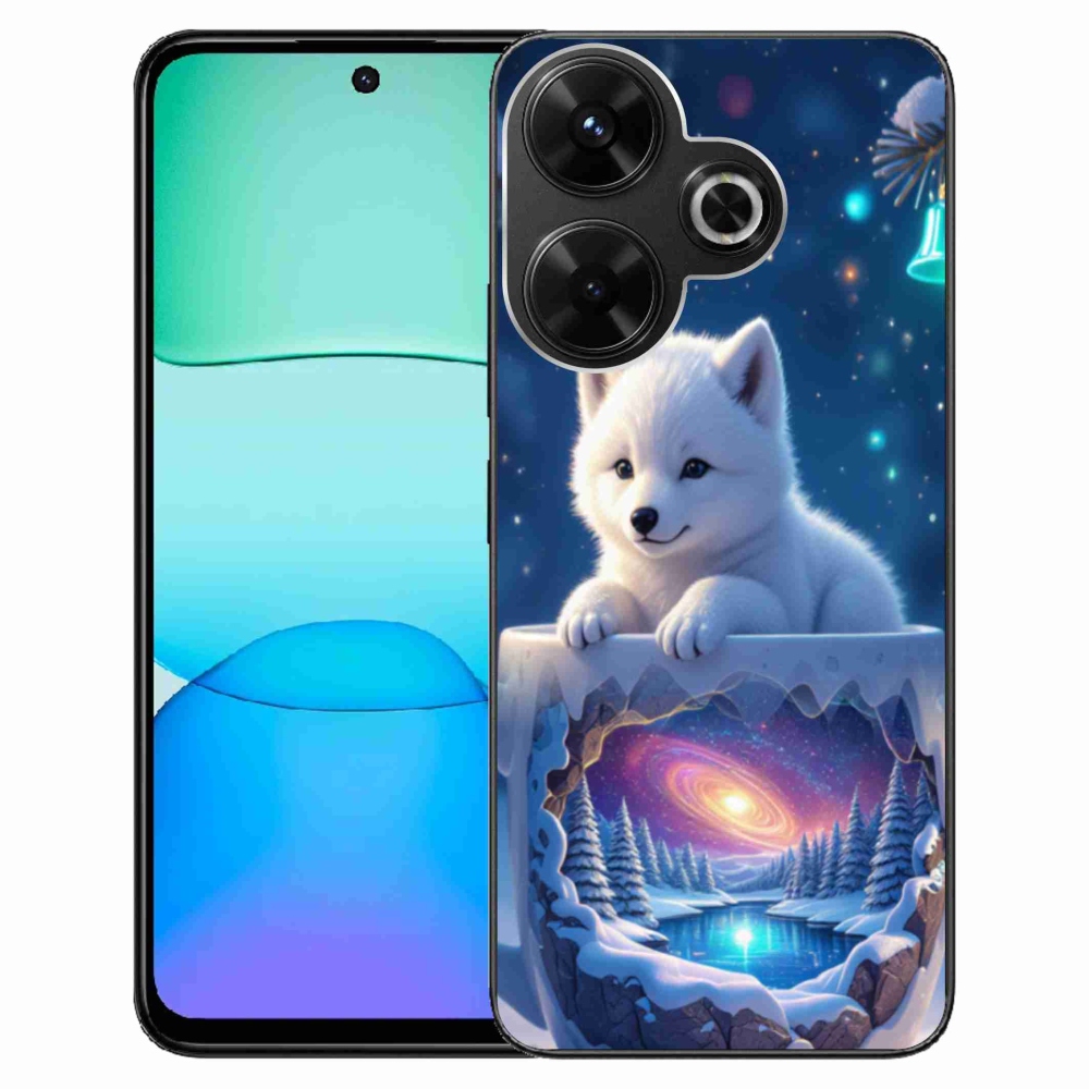 Gél borítás mmCase a Xiaomi Redmi 13 4G/Poco M6 4G - karácsonyi kölyökkutyákhoz