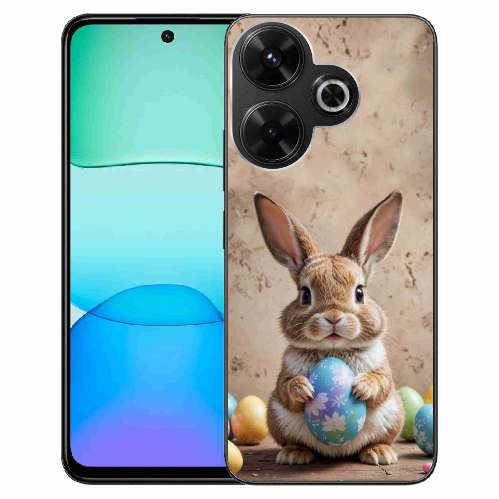 Gél borítás mmCase a Xiaomi Redmi 13 4G / Poco M6 4G - húsvéti nyuszi számára