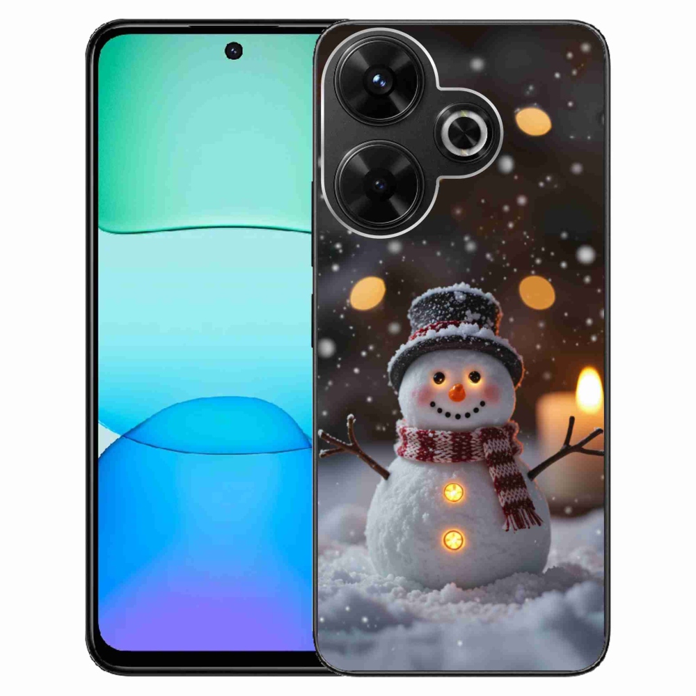 Gél borítás mmCase a Xiaomi Redmi 13 4G / Poco M6 4G - boldog hóemberhez