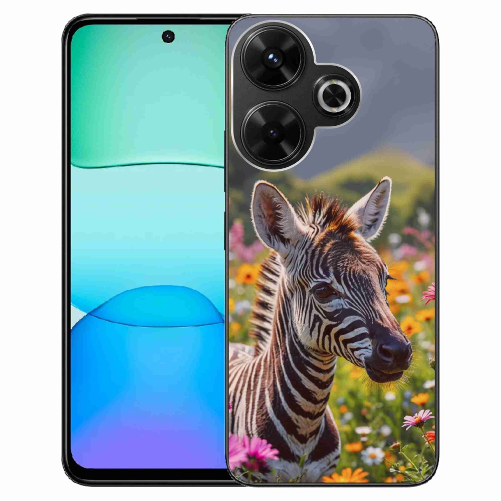 Gél borítás mmCase a Xiaomi Redmi 13 4G/ Poco M6 4G számára - zebra a réten