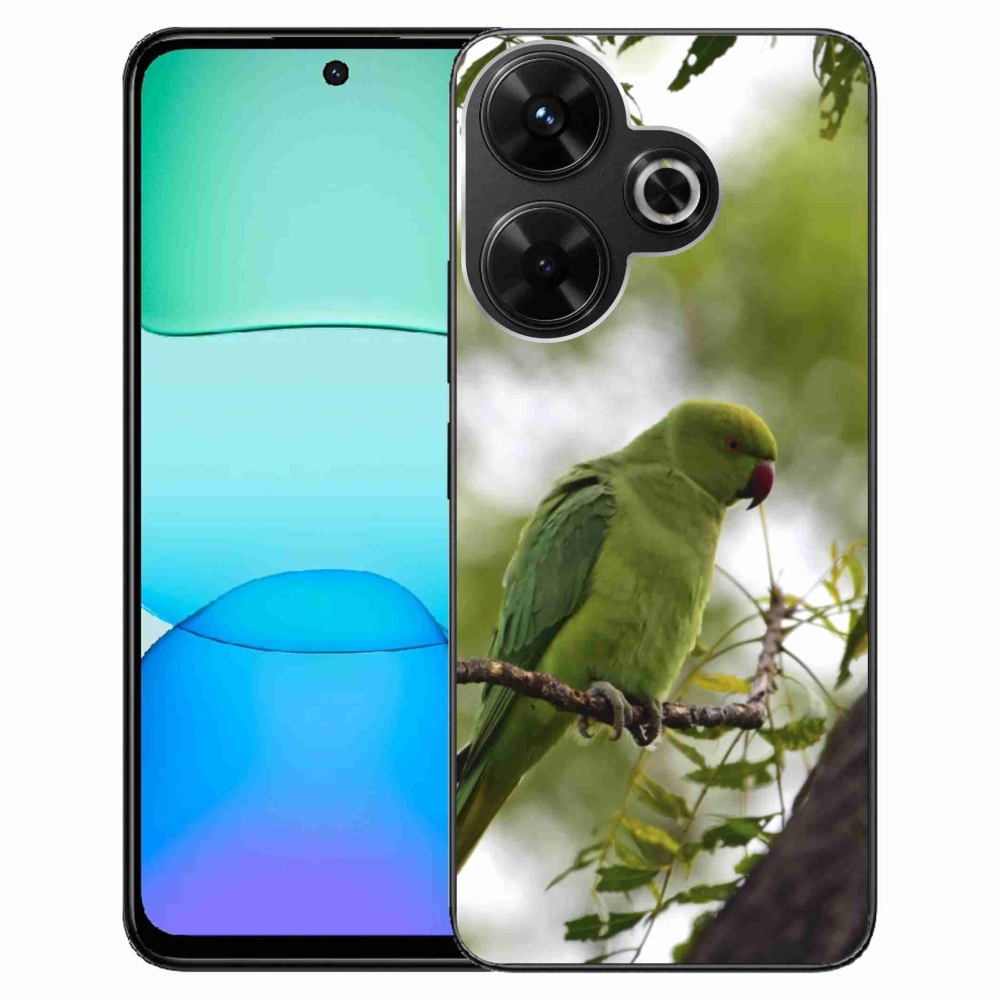 Gél borítás mmCase a Xiaomi Redmi 13 4G/Poco M6 4G - zöld papagájhoz