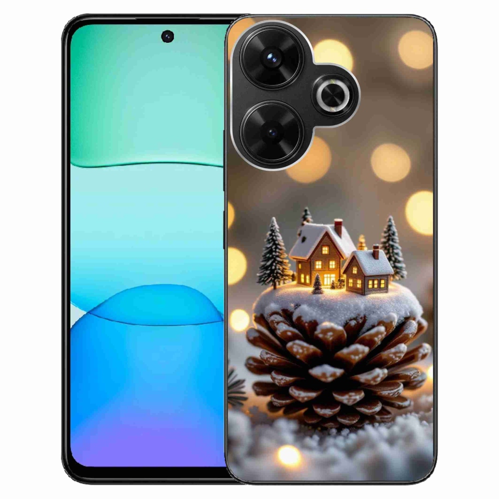 Gél borítás mmCase a Xiaomi Redmi 13 4G / Poco M6 4G - téli falu számára