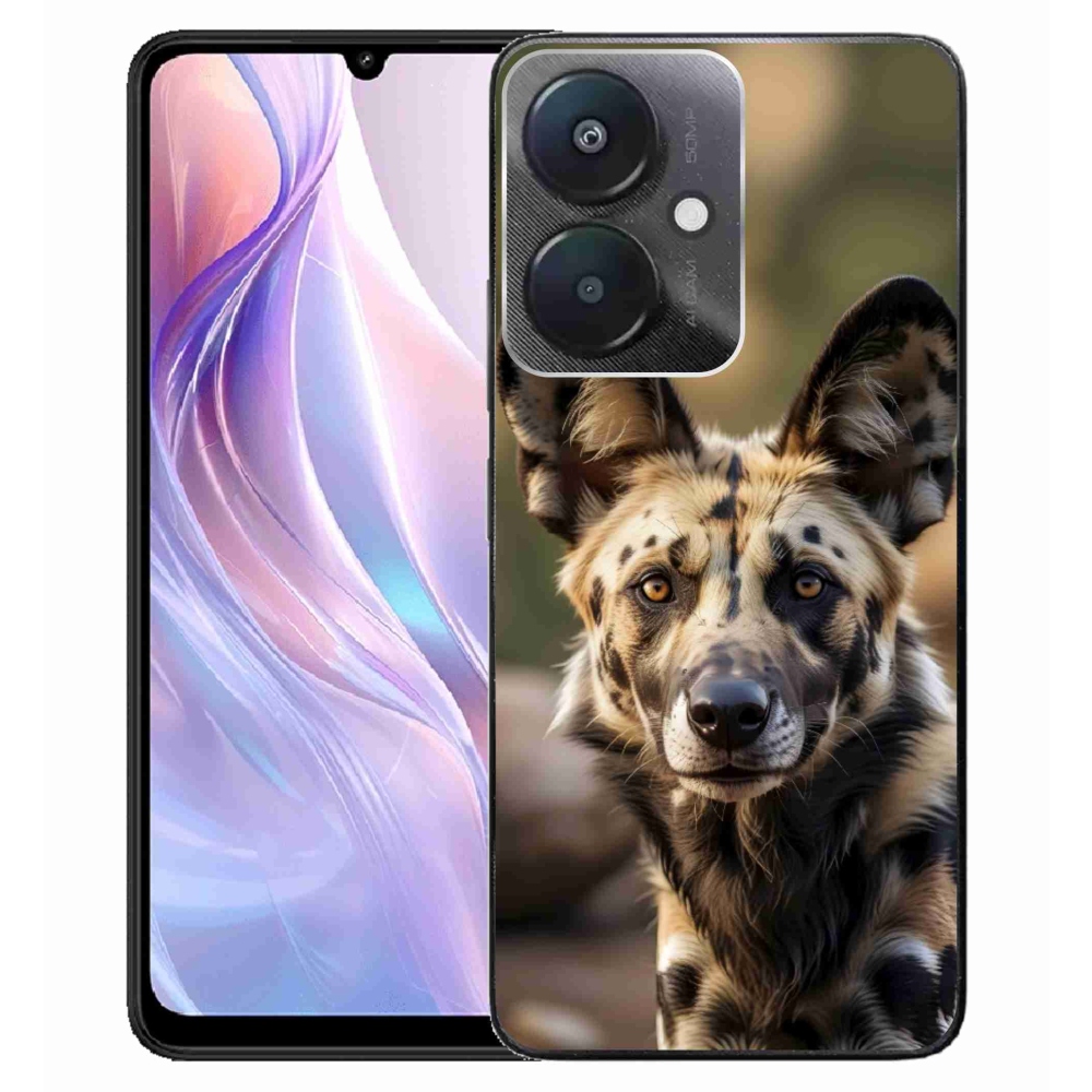 Gél borító mmCase a Xiaomi Redmi 13C 5G-hez - Afrikai vadkutya