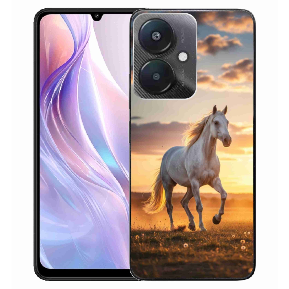 Gél borítás mmCase a Xiaomi Redmi 13C 5G - futó fehér ló 2