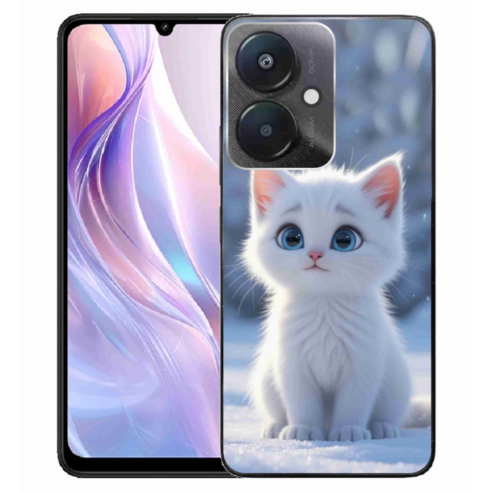 Gél borítás mmCase a Xiaomi Redmi 13C 5G-hez - fehér cica 3