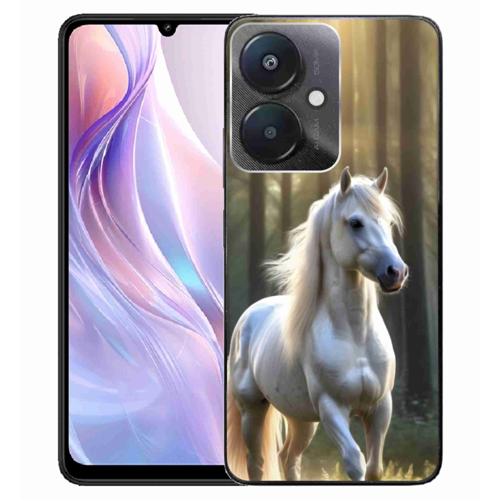 Gél borítás mmCase a Xiaomi Redmi 13C 5G-hez - fehér ló 3