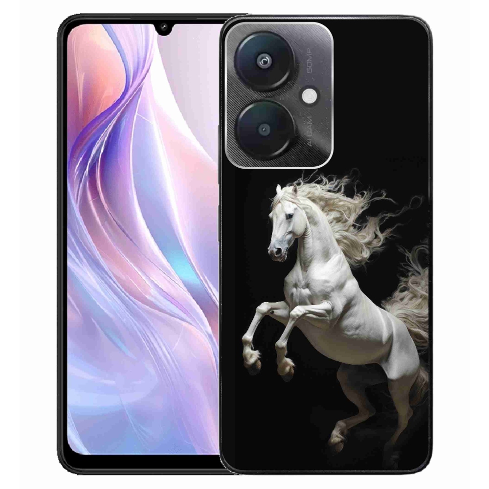 Gél borítás mmCase a Xiaomi Redmi 13C 5G - fehér ló 4