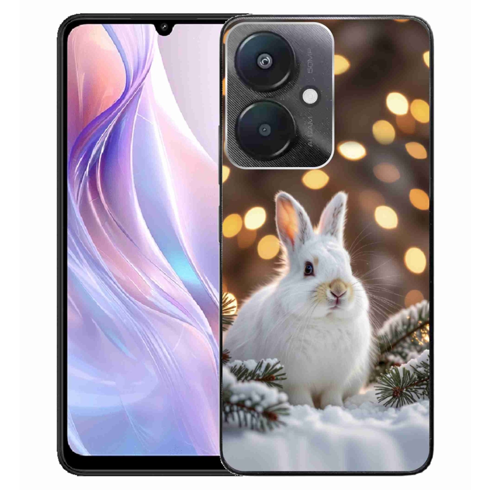 Gél borítás mmCase a Xiaomi Redmi 13C 5G számára - fehér nyúl
