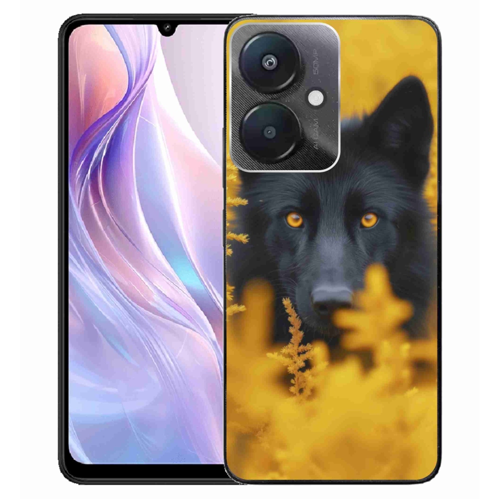 Gél borítás mmCase a Xiaomi Redmi 13C 5G-hez - fekete farkas 2