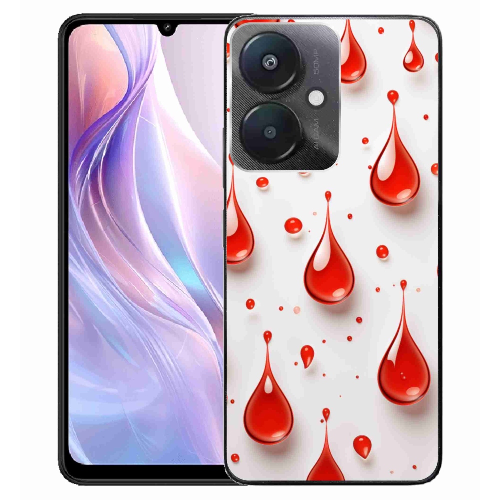 Gél borítás mmCase a Xiaomi Redmi 13C 5G-hez - piros cseppek