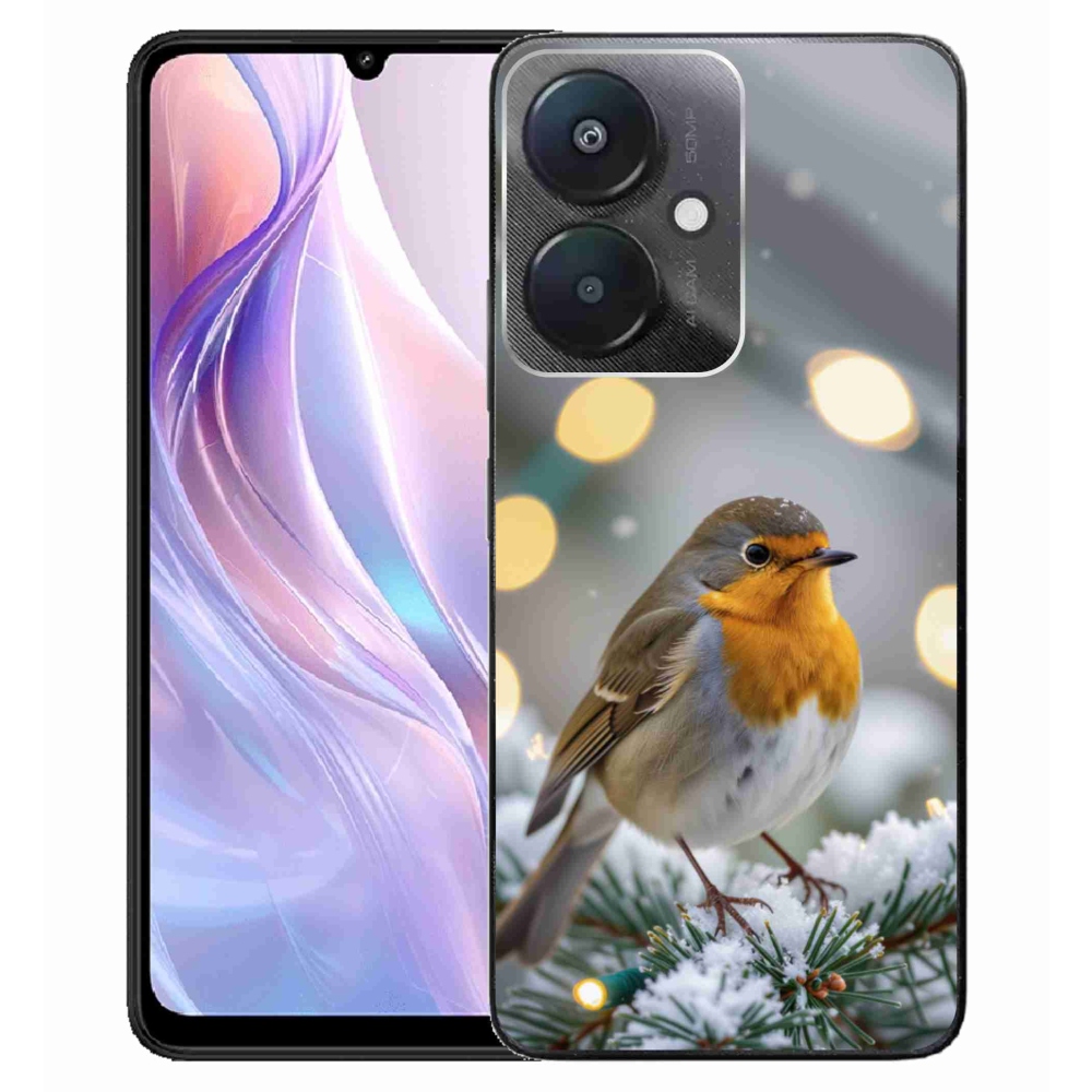 Gél borítás mmCase a Xiaomi Redmi 13C 5G-hez - piros télen