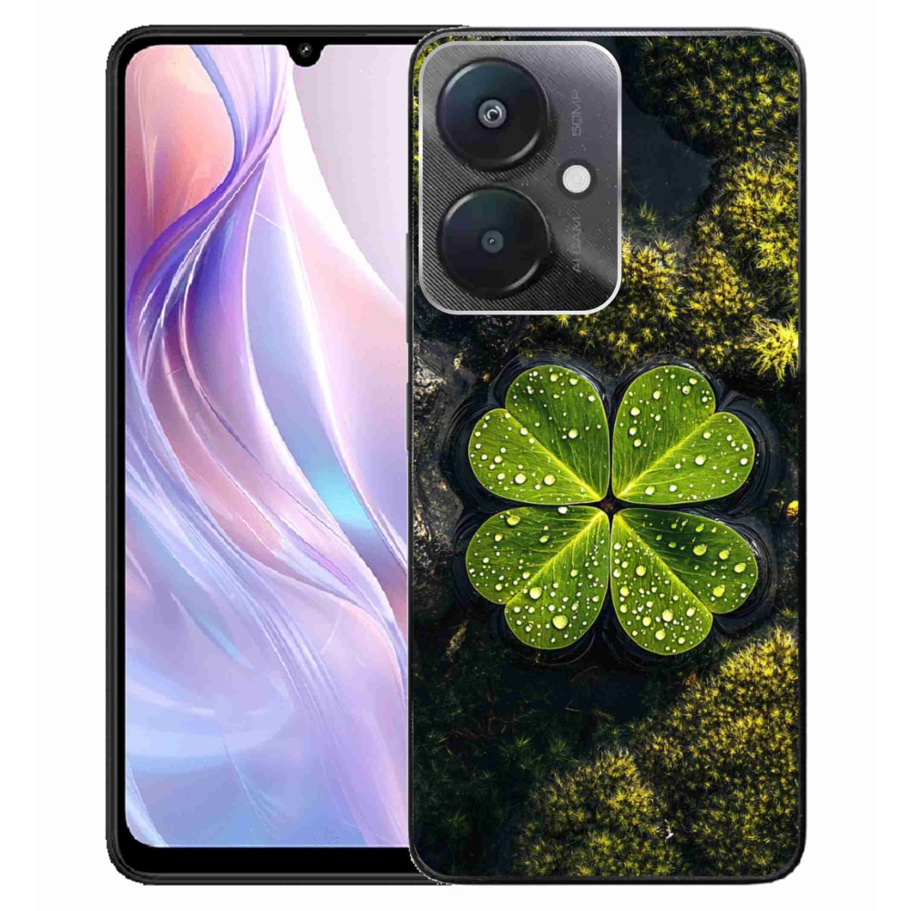 Gél borító mmCase a Xiaomi Redmi 13C 5G számára - négylevelű lóhere