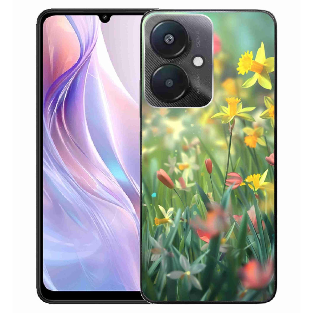 Gél borító mmCase a Xiaomi Redmi 13C 5G számára - tavaszi virágok