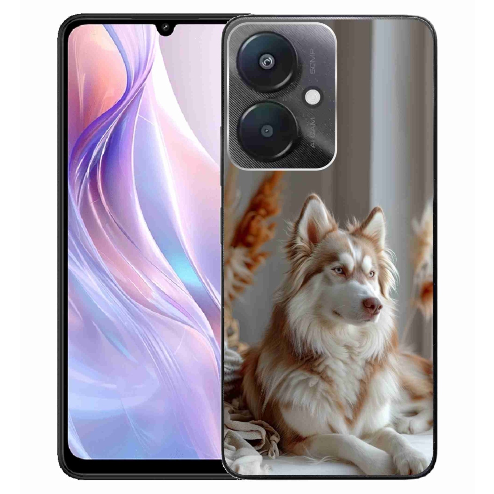 Gél borítás mmCase a Xiaomi Redmi 13C 5G számára - csendes szibériai husky