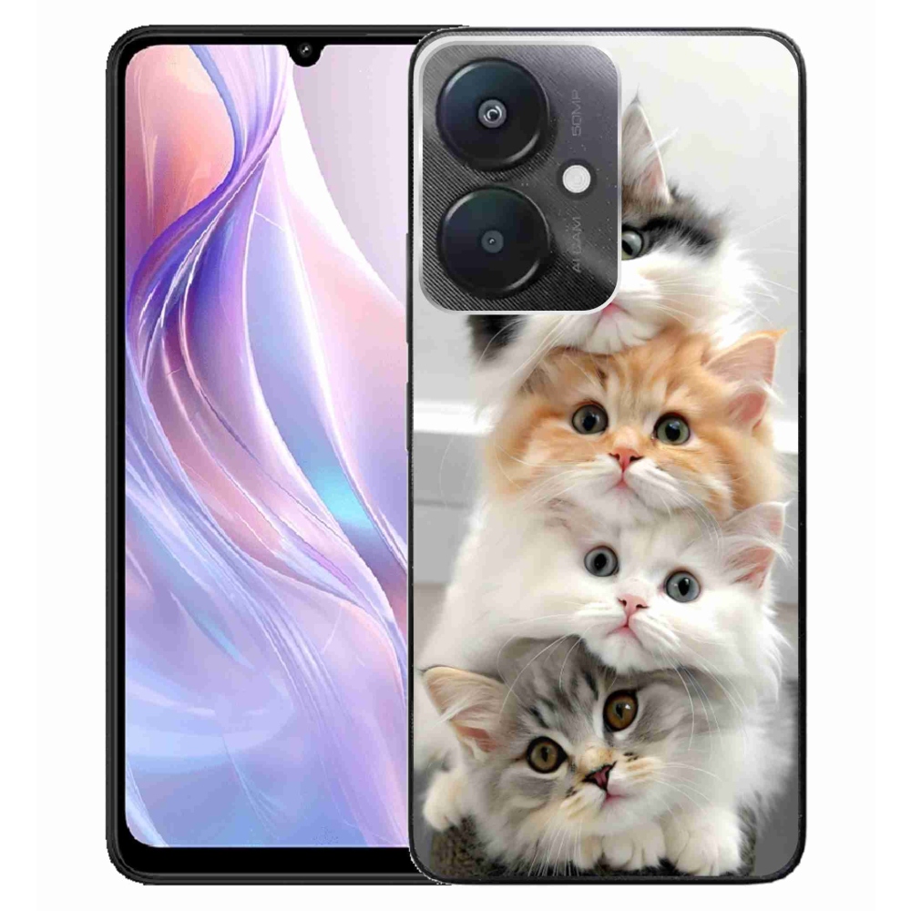 Gél borítás mmCase a Xiaomi Redmi 13C 5G számára - macska csokor