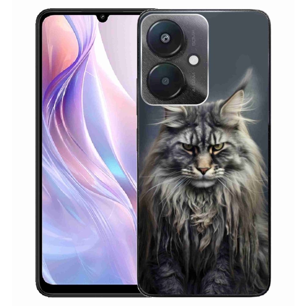 Gél borító mmCase a Xiaomi Redmi 13C 5G számára - macskaszem nézet 4