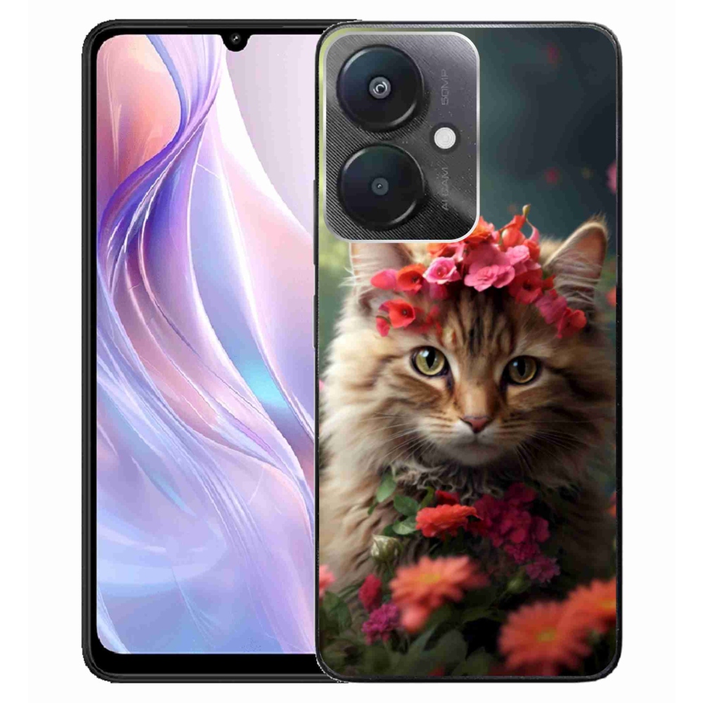 Gél borító mmCase a Xiaomi Redmi 13C 5G számára - hercegnő macska