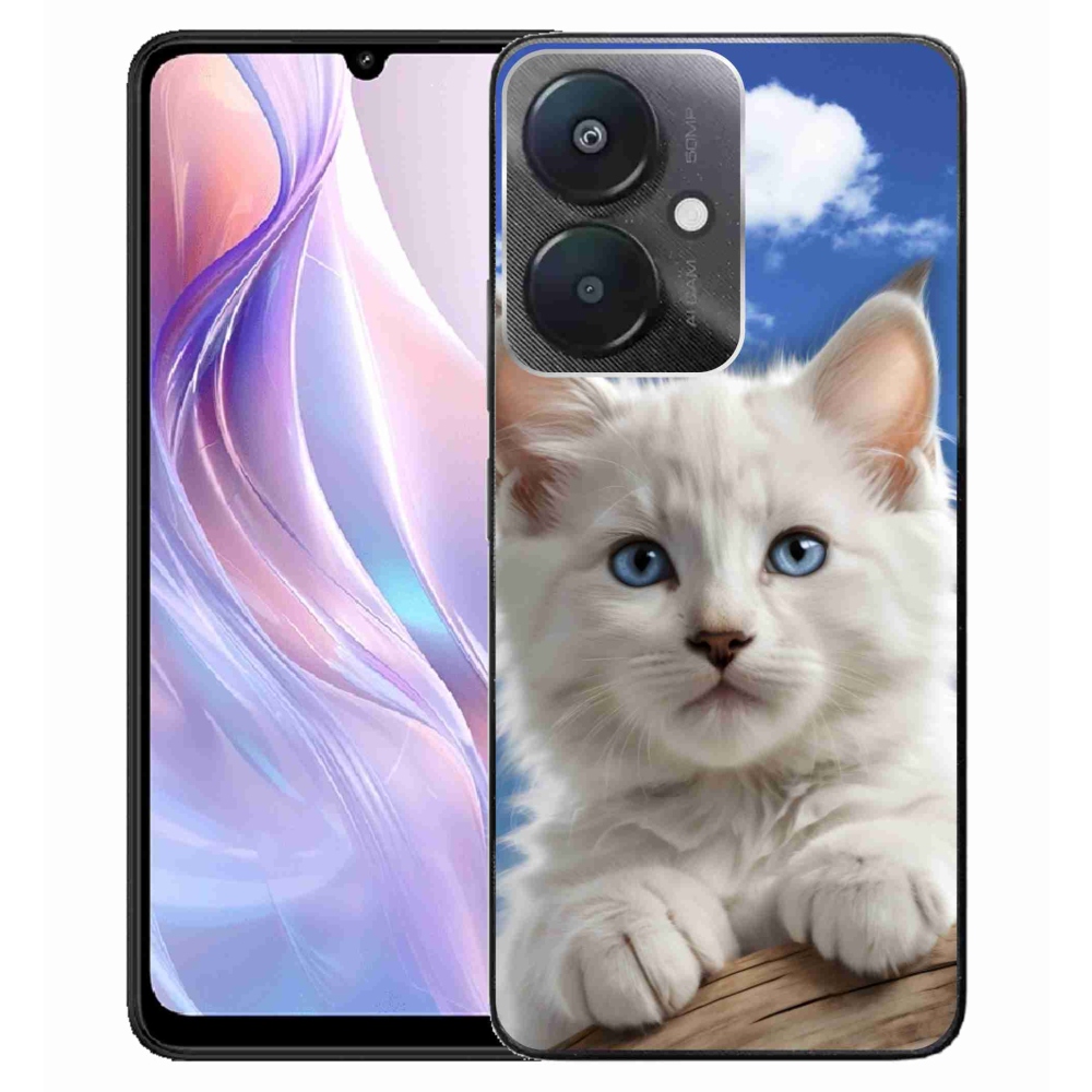 Gél borító mmCase a Xiaomi Redmi 13C 5G számára - cica és felhők